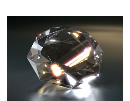 El brillo interno en un diamante se debe a la reflexión interna total.